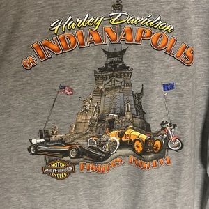 Harley Davidson dealership t shirt Indianapolis, Indiana size 3XL gray